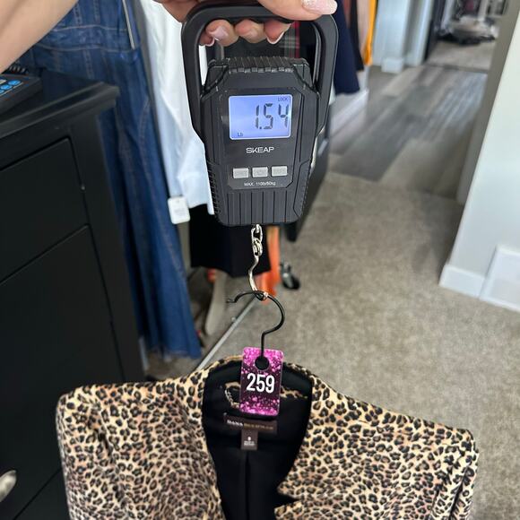 Dana Buchman Women’s Leopard Animal Print Blazer Open Front Zip Pocket | Size 8 - Picture 12 of 12